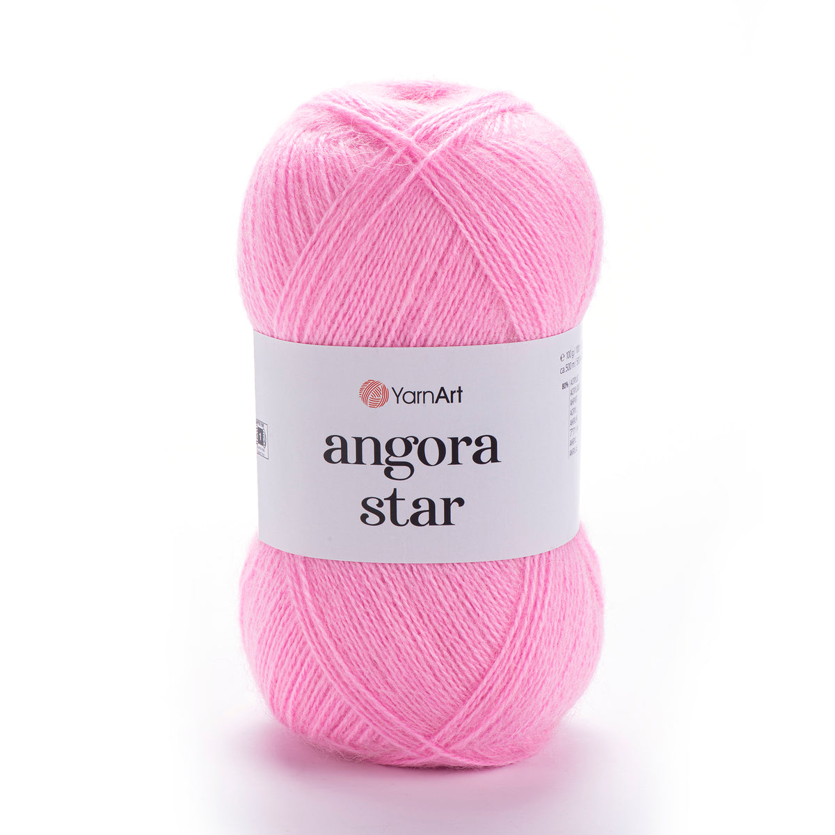 YarnArt Angora Star 10119 Rožinė – pūkuoti akrilo siūlai su vilna