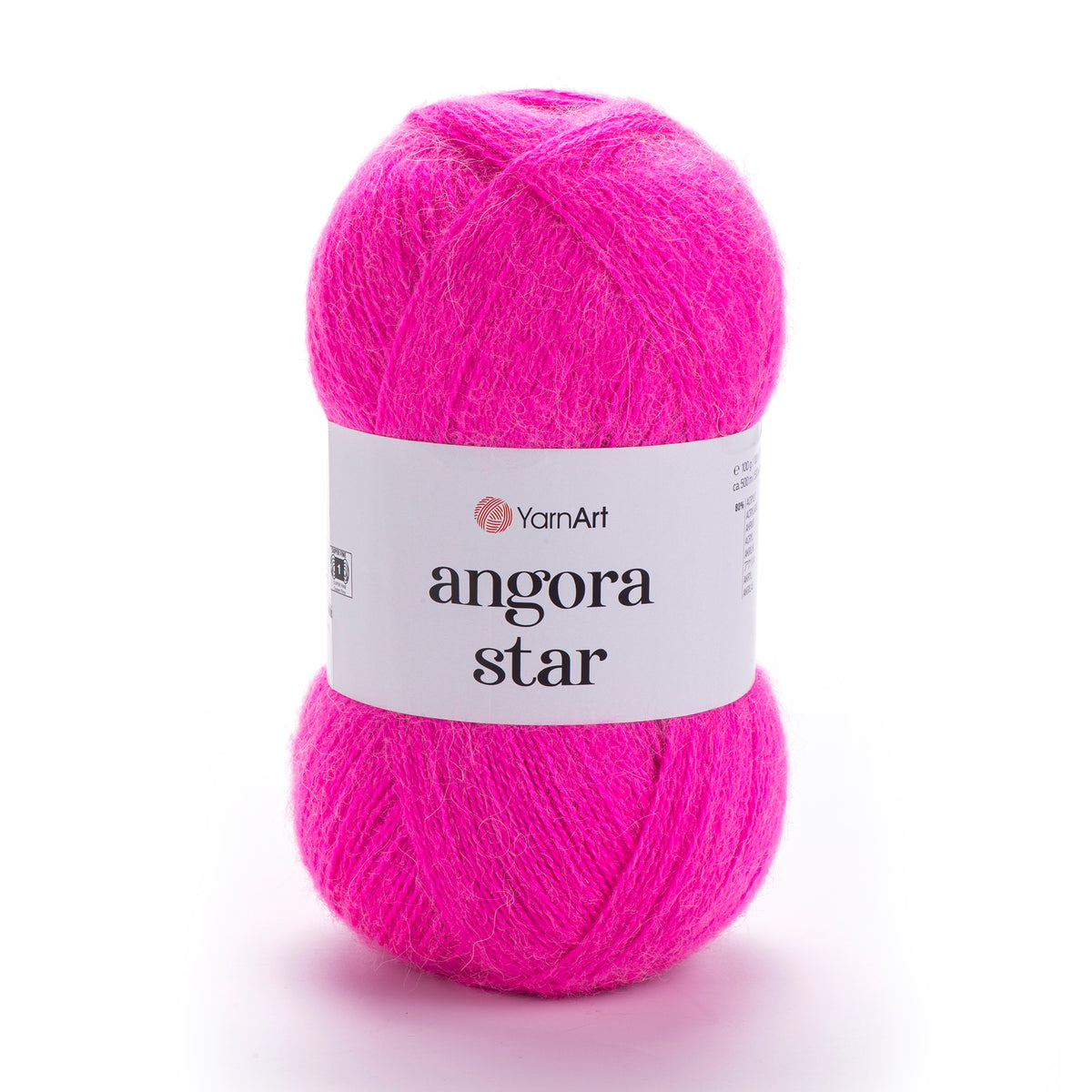 YarnArt Angora Star 174 Fuksijų – pūkuoti akrilo siūlai su vilna
