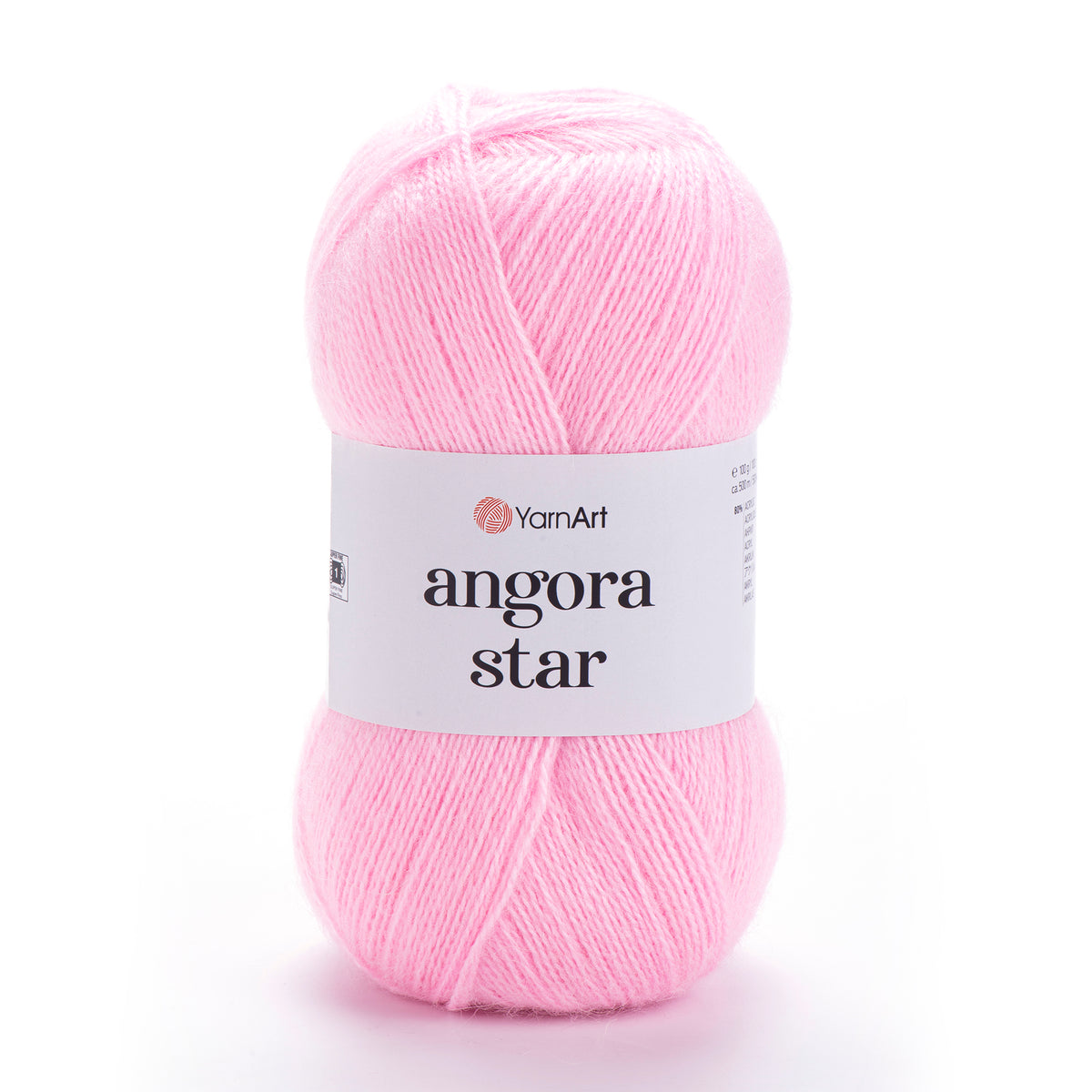 YarnArt Angora Star 217 Šviesiai rožinė – pūkuoti akrilo siūlai su vilna