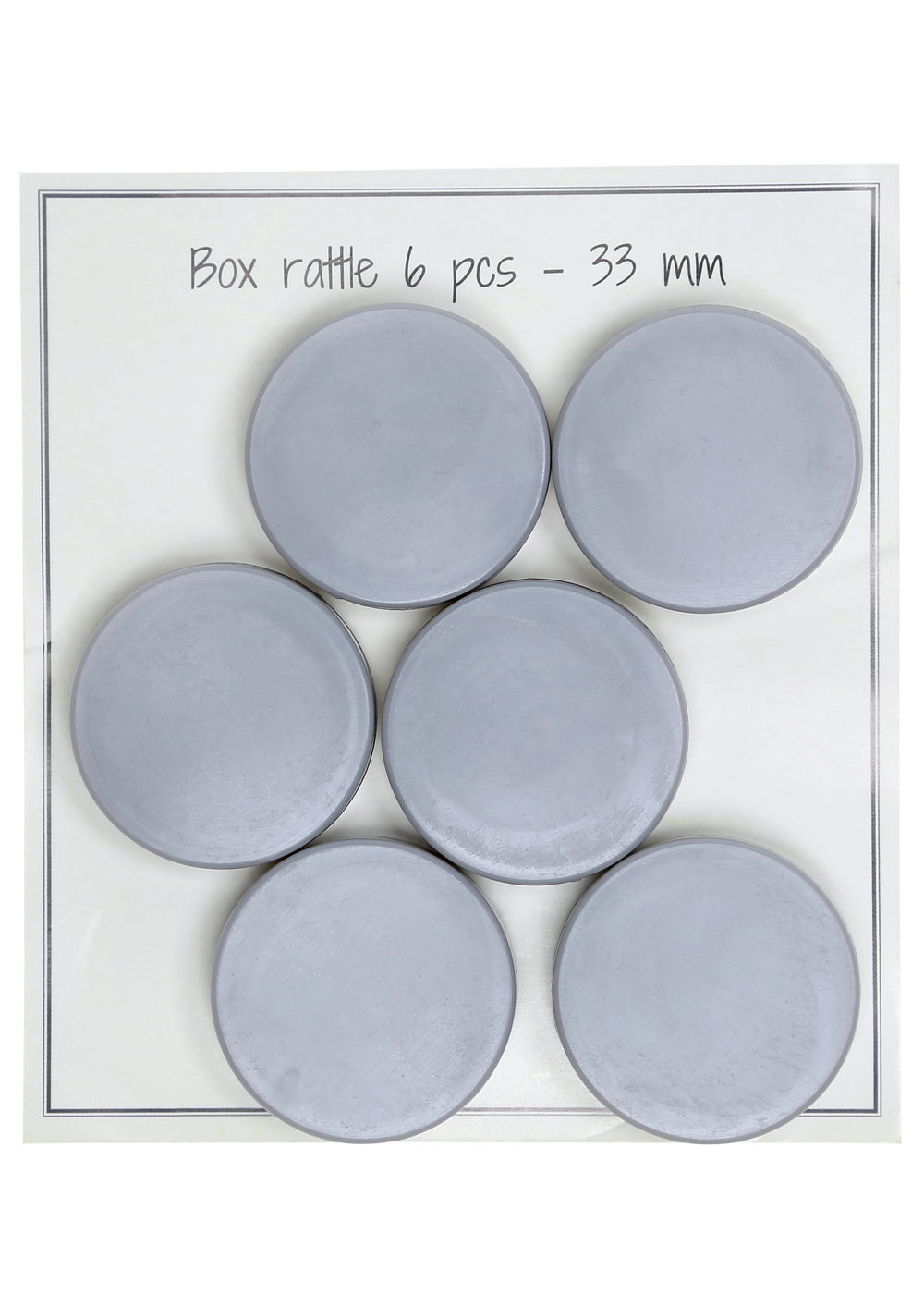 Plakanais grabulis 33 mm – 6 gab. (izņemami skaņas ieliktņi)