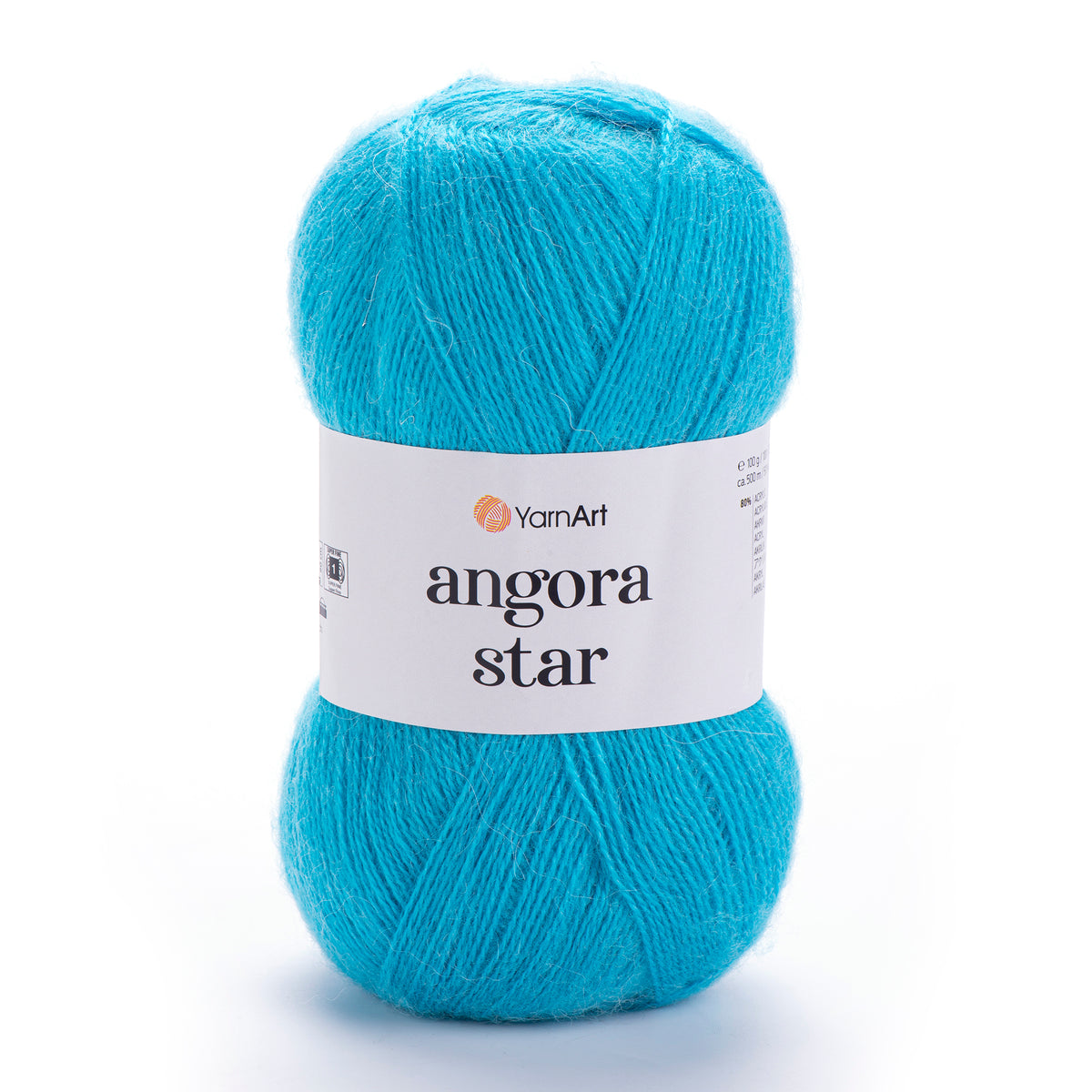 YarnArt Angora Star 235 Žydra – pūkuoti akrilo siūlai su vilna