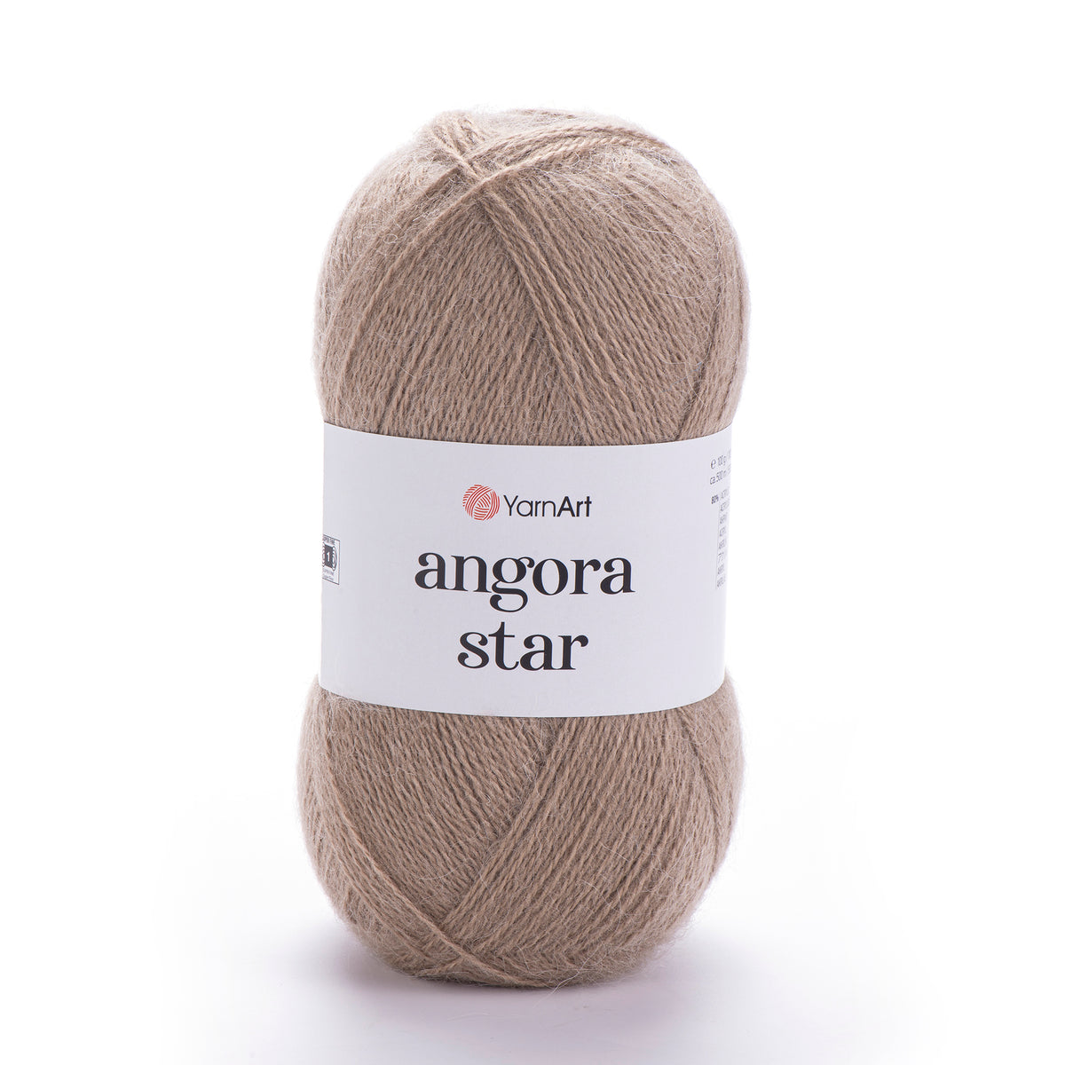 YarnArt Angora Star 512 Pilkšvai ruda – pūkuoti akrilo siūlai su vilna