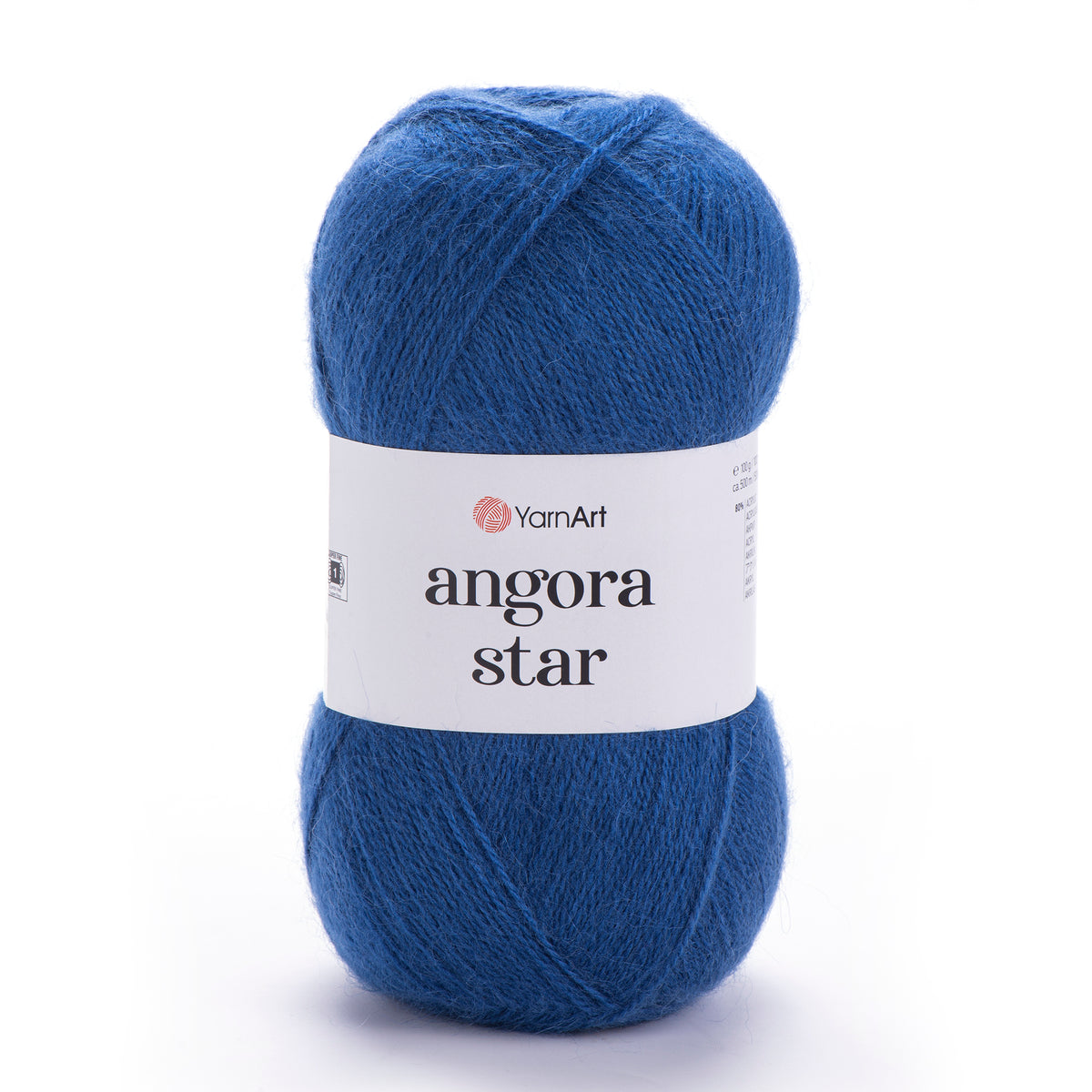 YarnArt Angora Star 551 Tamsiai mėlyna – pūkuoti akrilo siūlai su vilna
