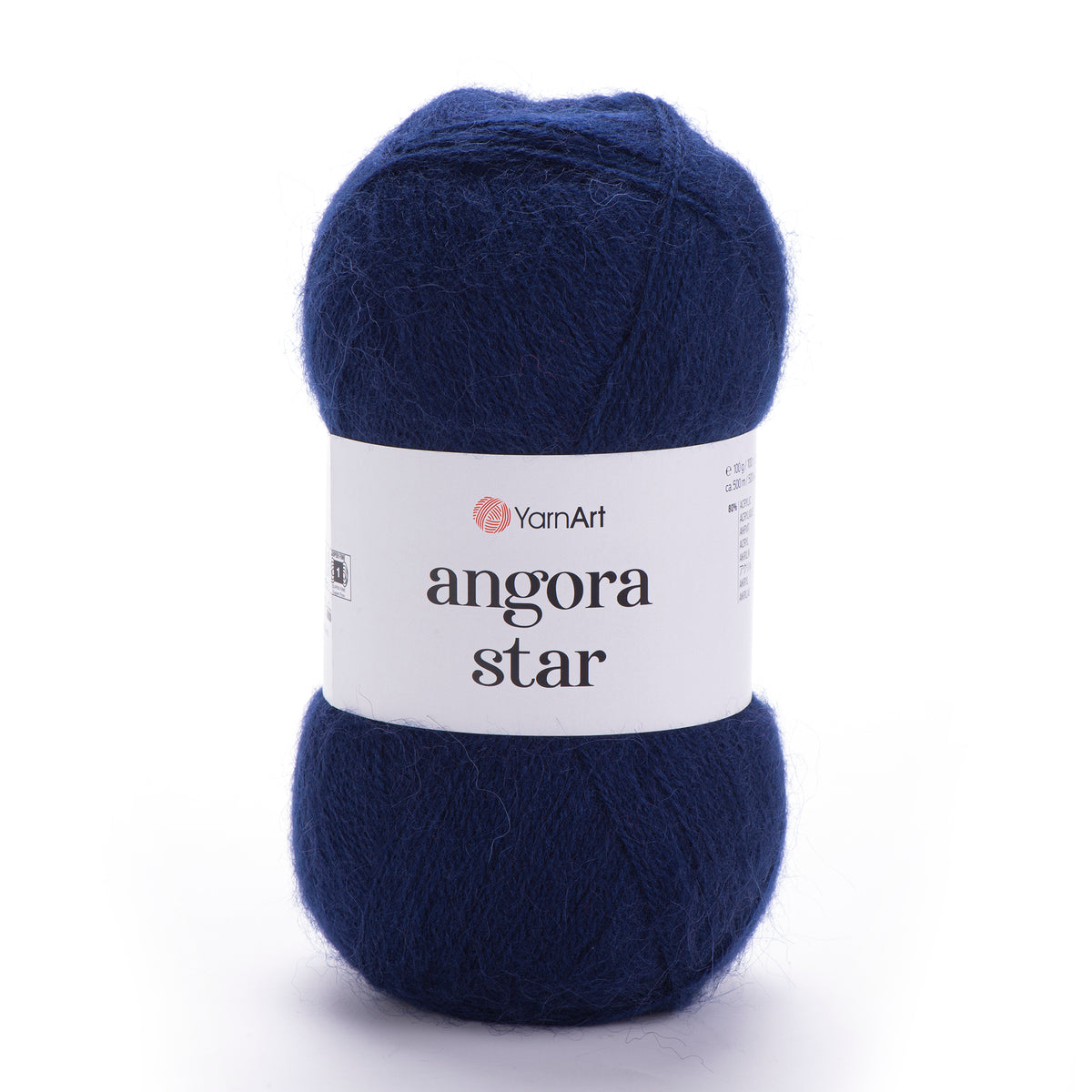 YarnArt Angora Star 583 Labai tamsiai mėlyna – pūkuoti akrilo siūlai su vilna