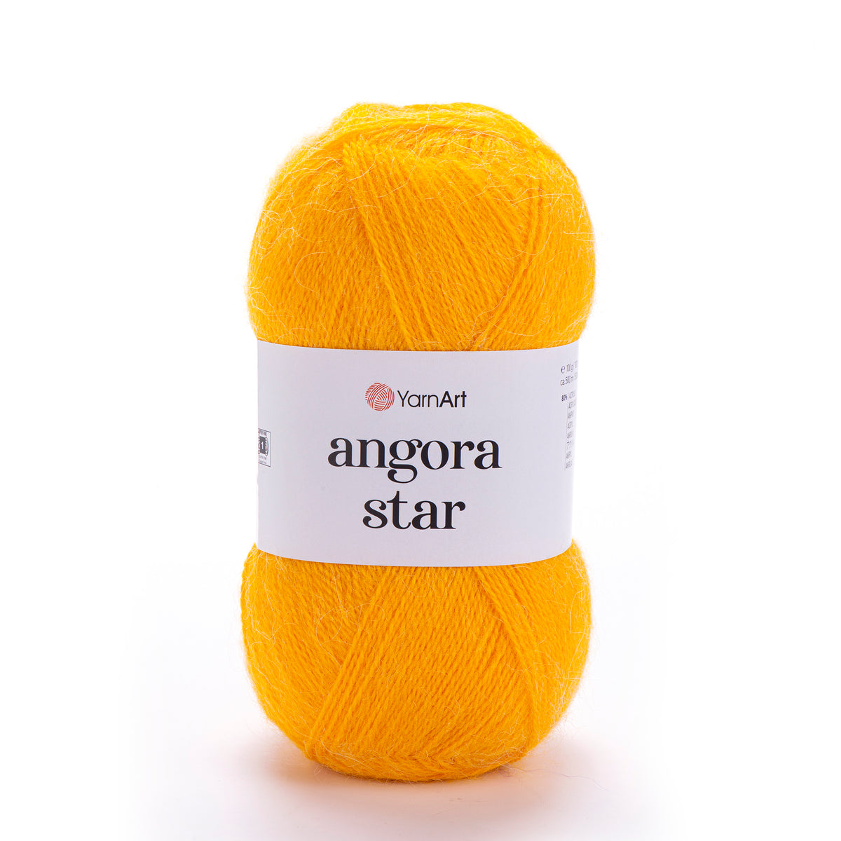 YarnArt Angora Star 586 Ochros – pūkuoti akrilo siūlai su vilna