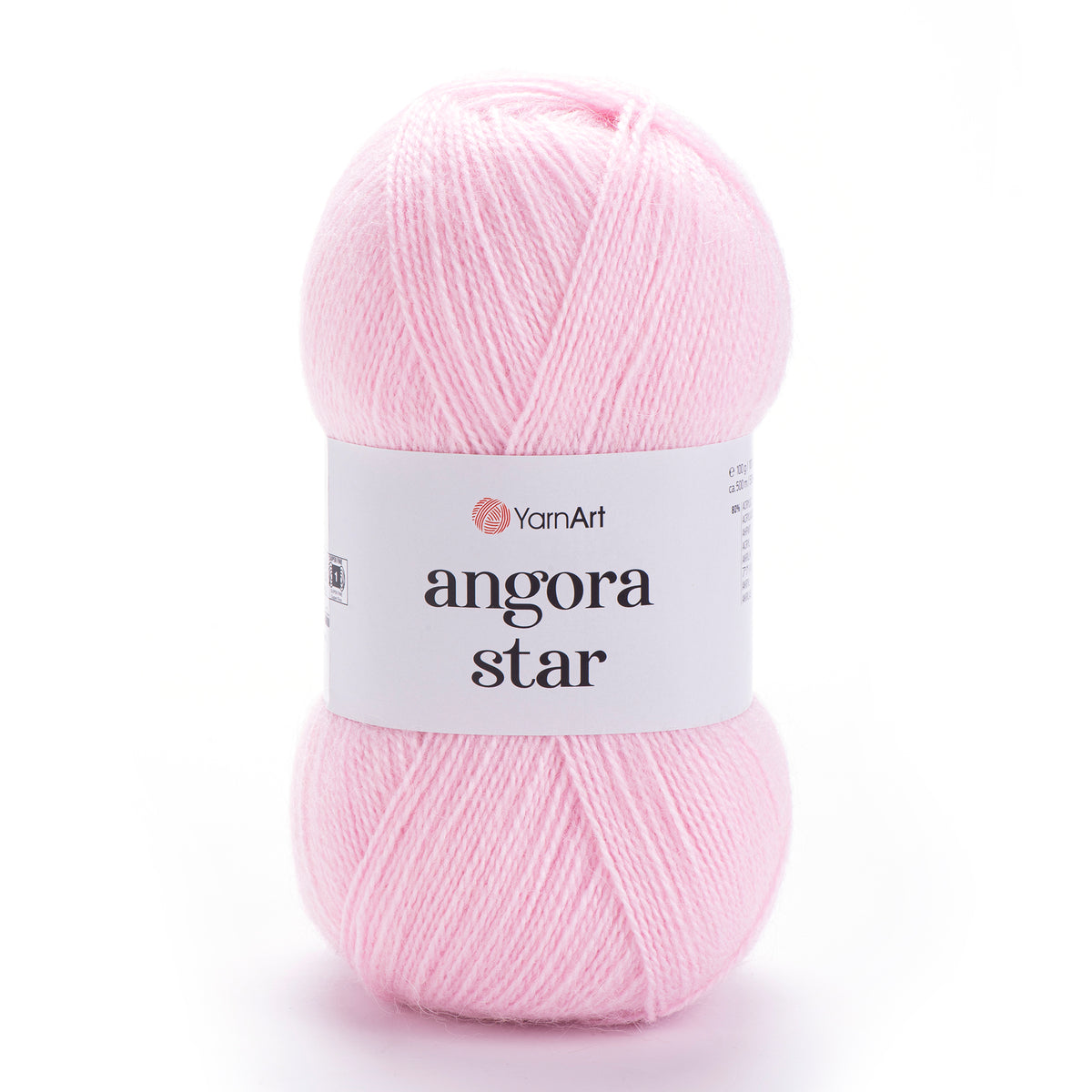 YarnArt Angora Star 649 Šviesiai rožinė – pūkuoti akrilo siūlai su vilna