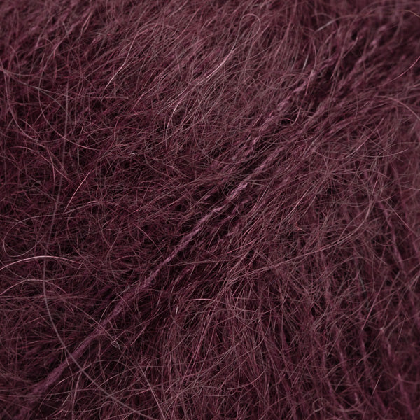DROPS Kid-Silk 71 Tamsių vynuogių – moherio ir šilko siūlai