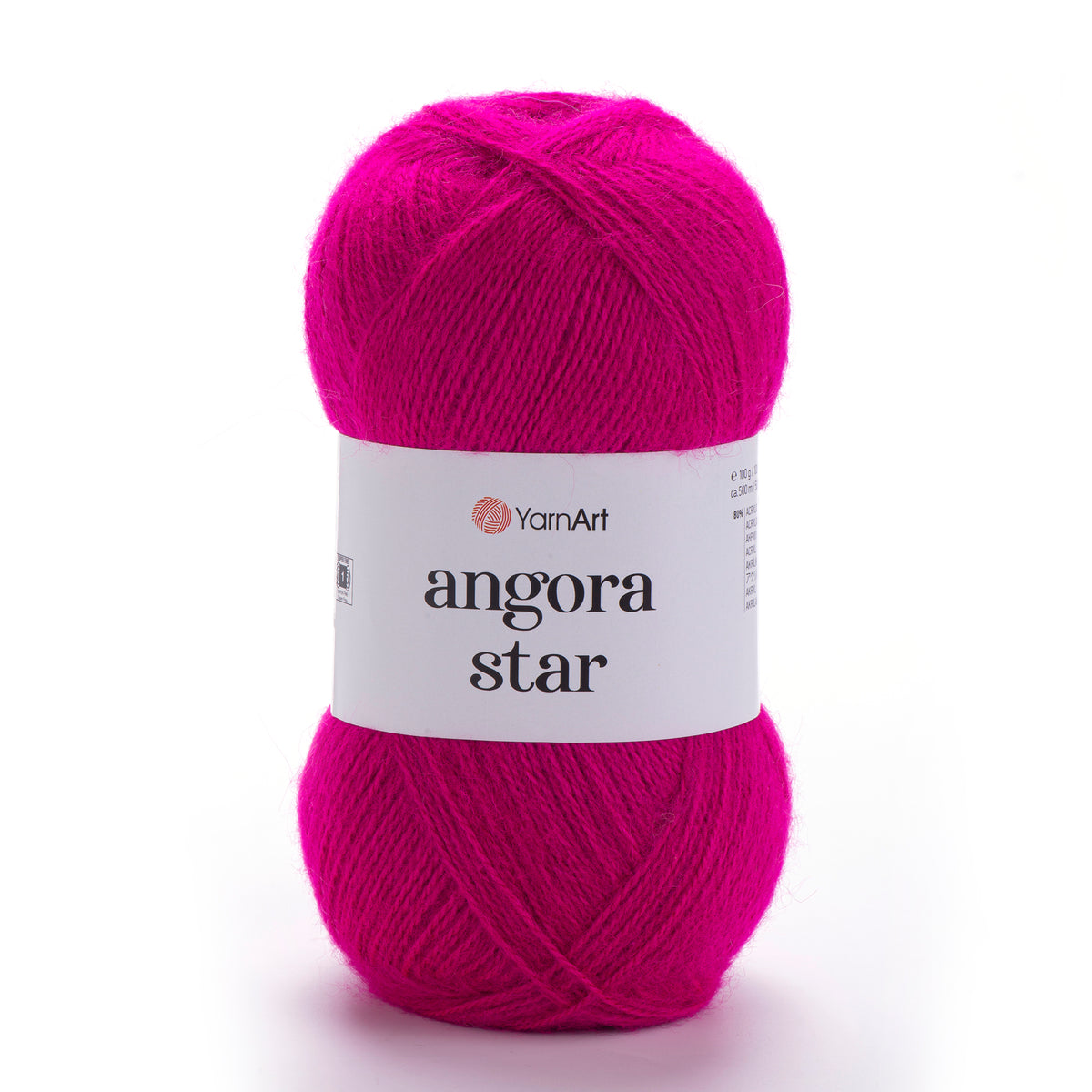 YarnArt Angora Star 8041 Rausvai purpurinė – pūkuoti akrilo siūlai su vilna