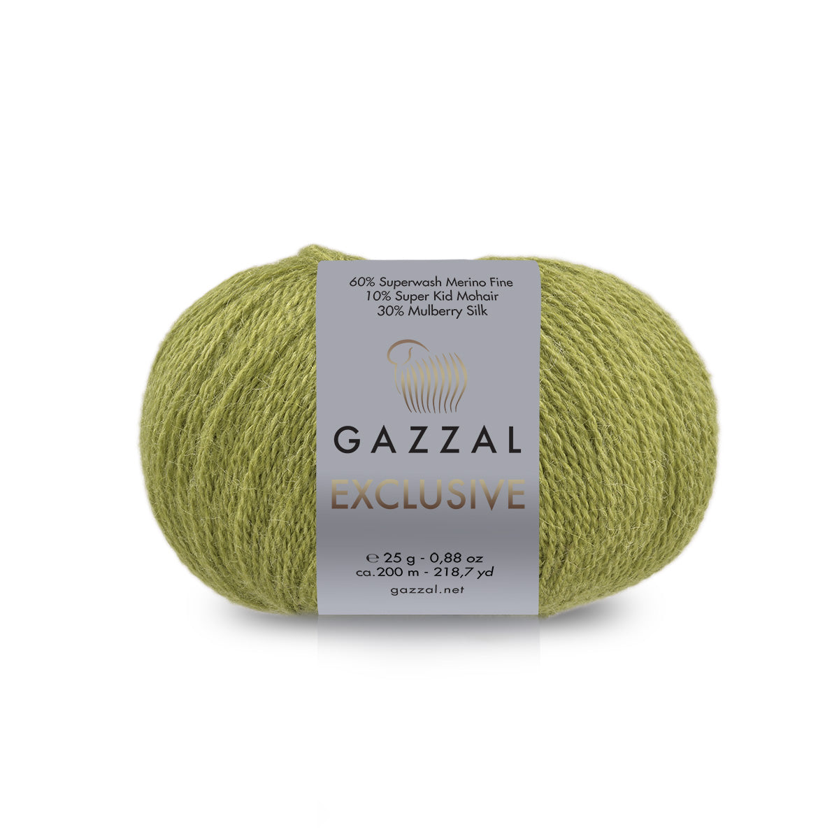 Gazzal Exclusive 9927 Moss – merino silk mohair yarn