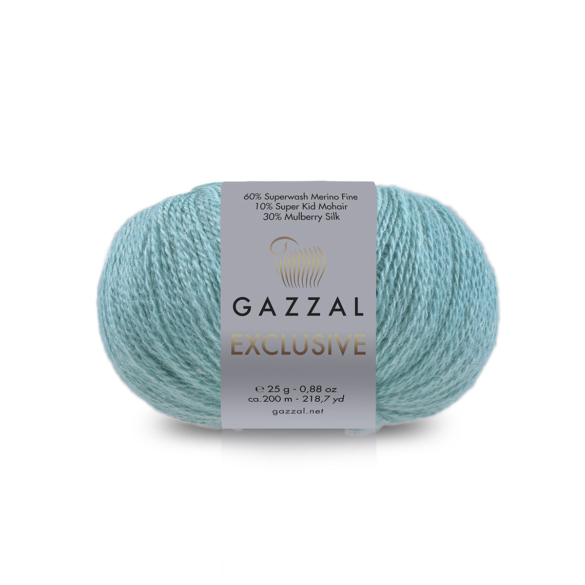 Gazzal Exclusive 9934 Aqua – merino silk mohair yarn