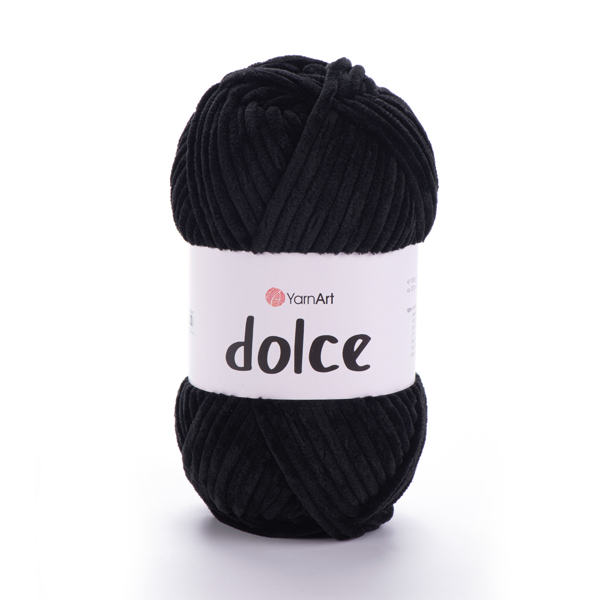 YarnArt Dolce 742 Black – plush chenille yarn