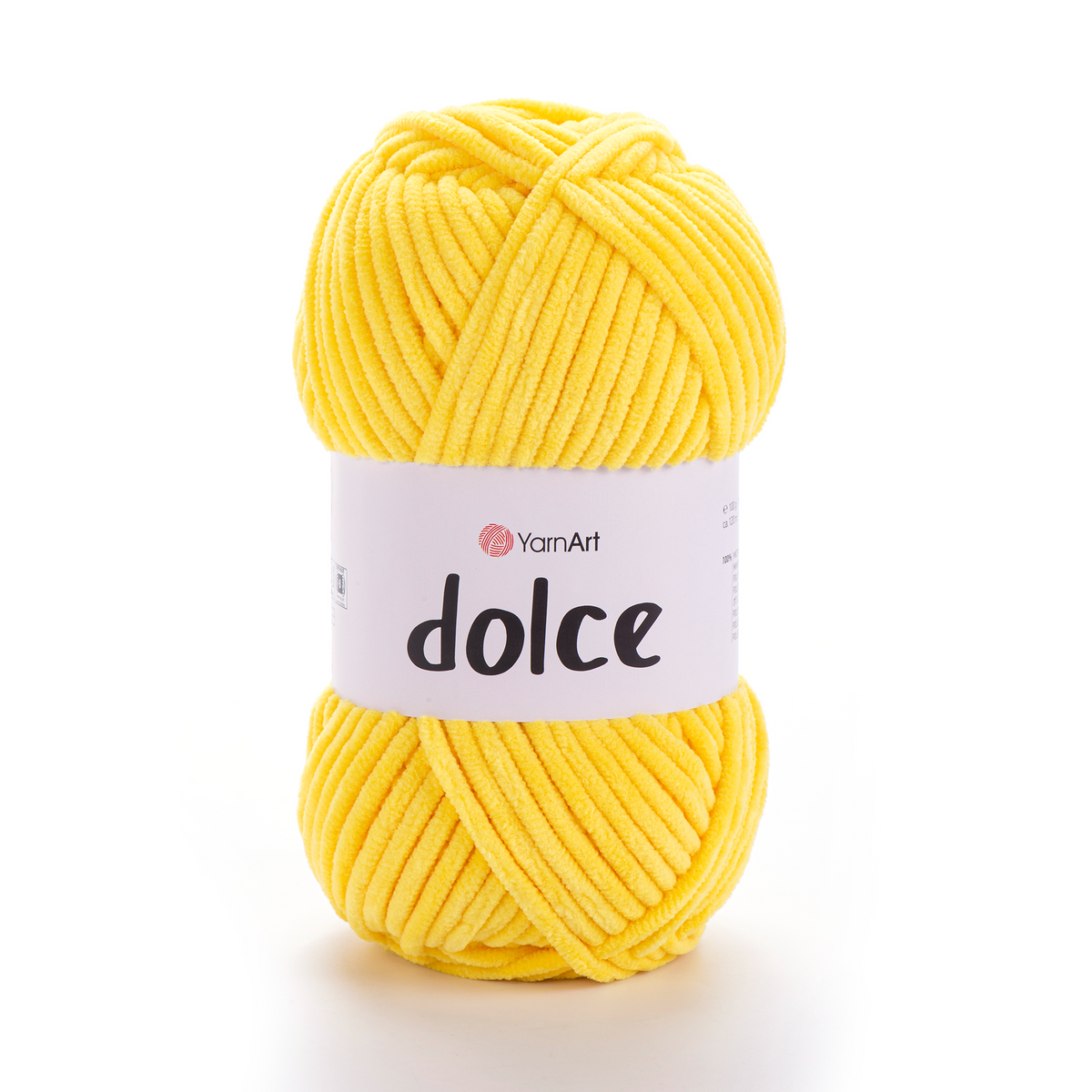 YarnArt Dolce 761 Yellow – plush chenille yarn