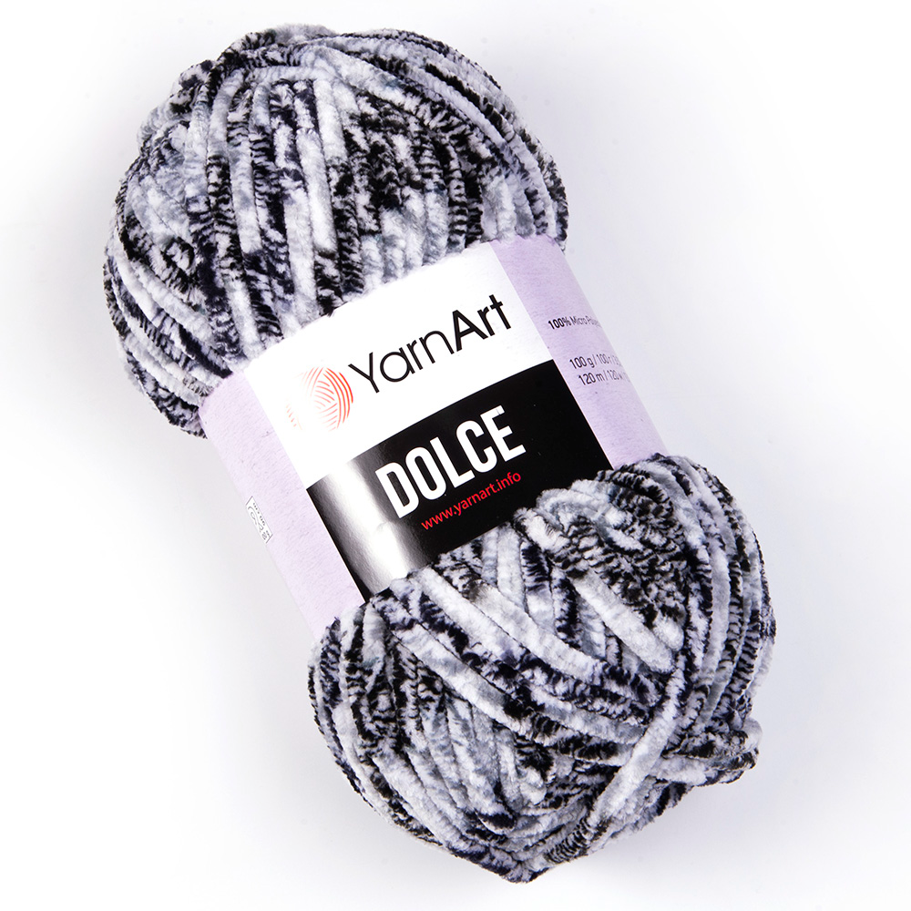 YarnArt Dolce 801 Zebra – plush chenille yarn