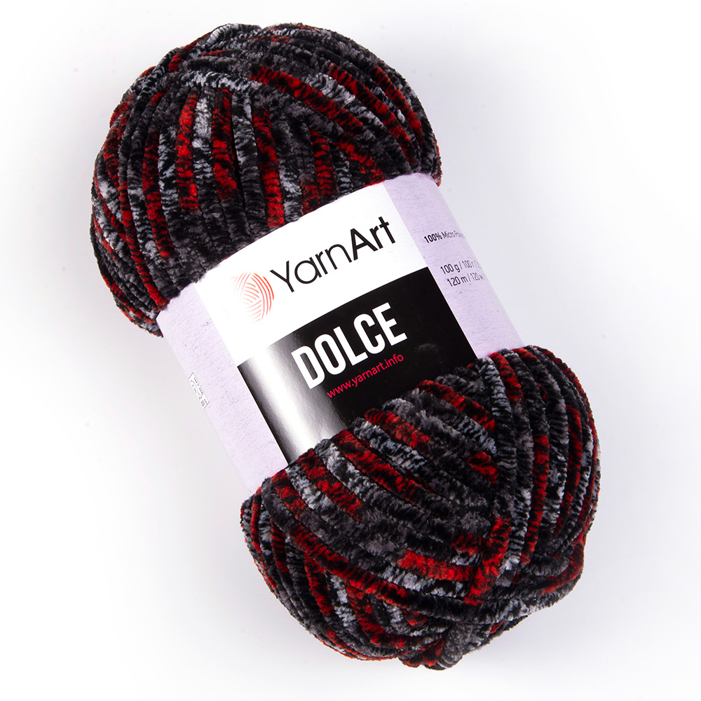 YarnArt Dolce 806 Anthracite – plush chenille yarn