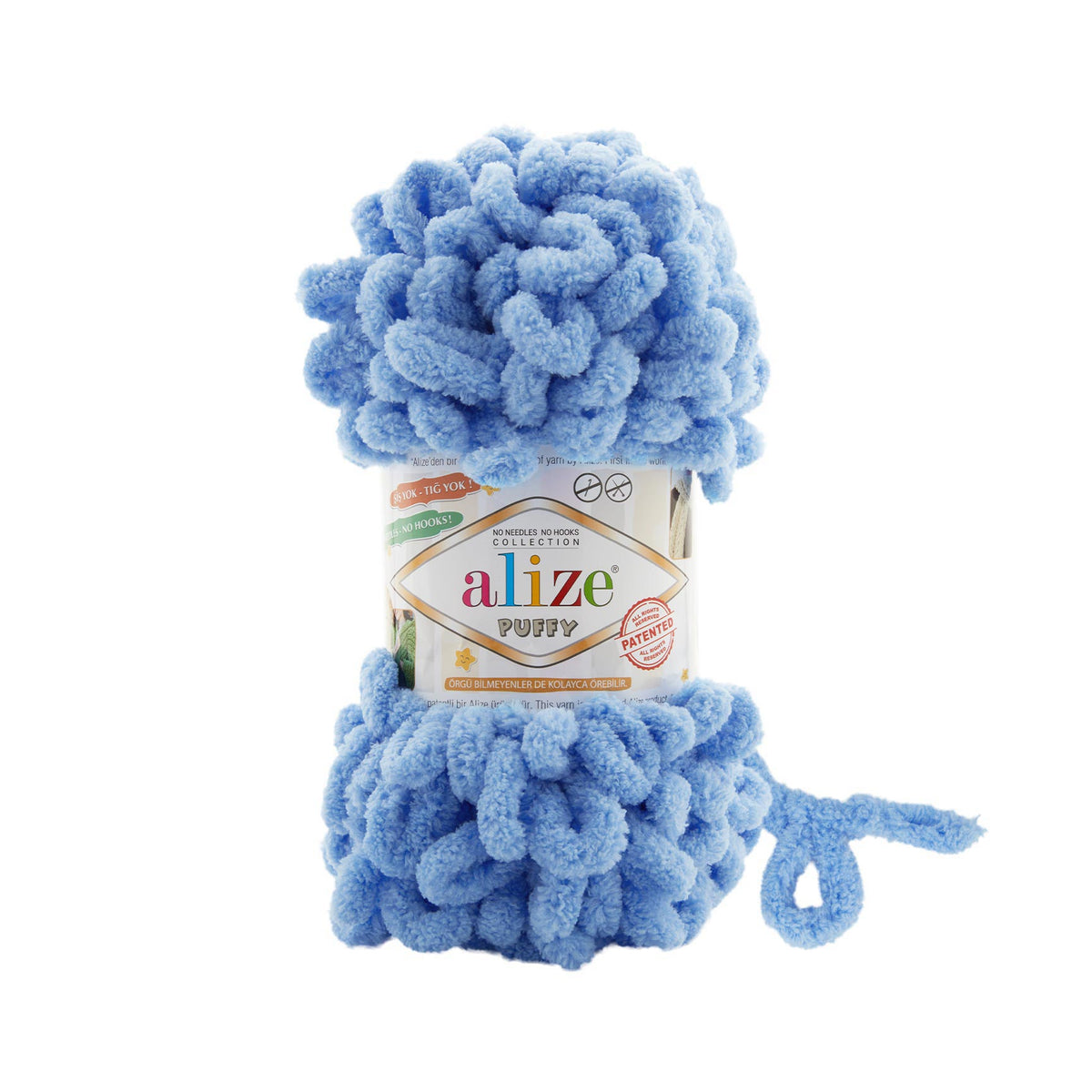 Alize Puffy 40 Bleu – fil à boucles