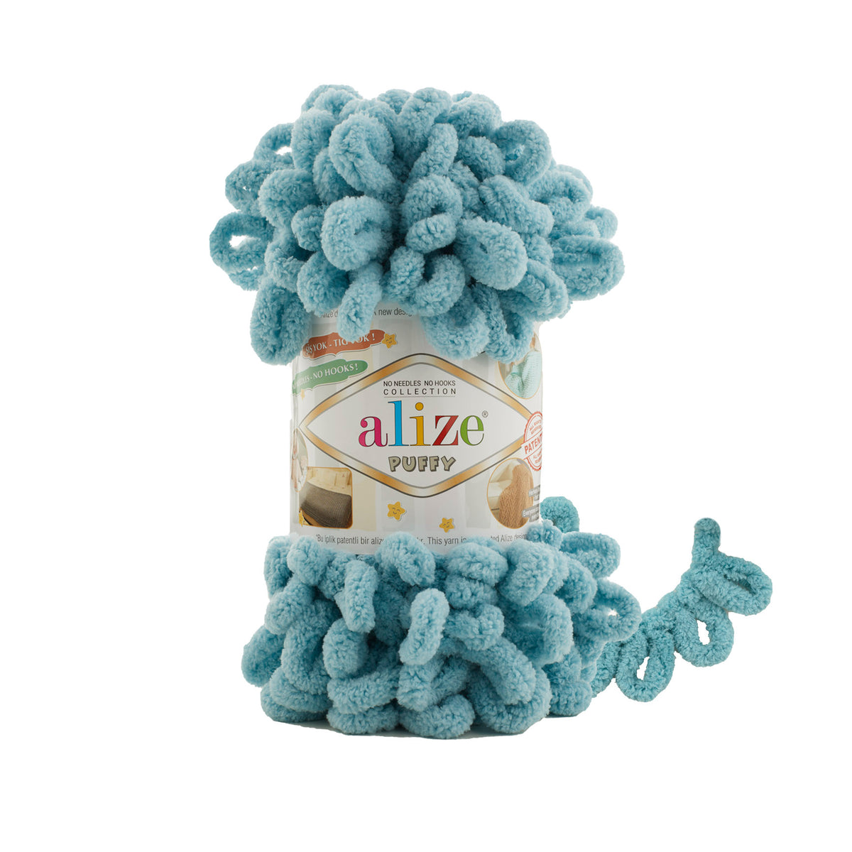 Alize Puffy 414 Aqua – fil à boucles