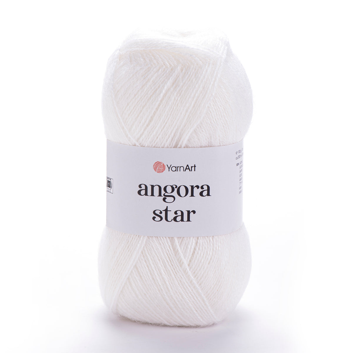 YarnArt Angora Star 501 Sidabrinė – pūkuoti akrilo siūlai su vilna