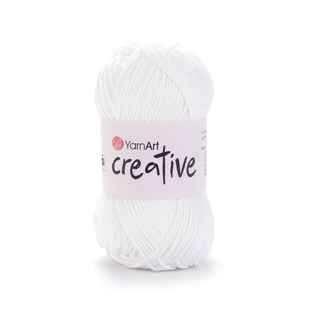 YarnArt Creative 220 Pienbalta – matēta kokvilnas dzija