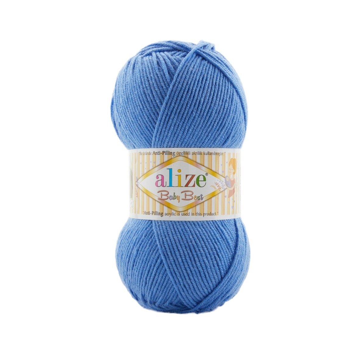 Alize Baby Best 237 Mėlyna – kūdikių siūlai su bambuku