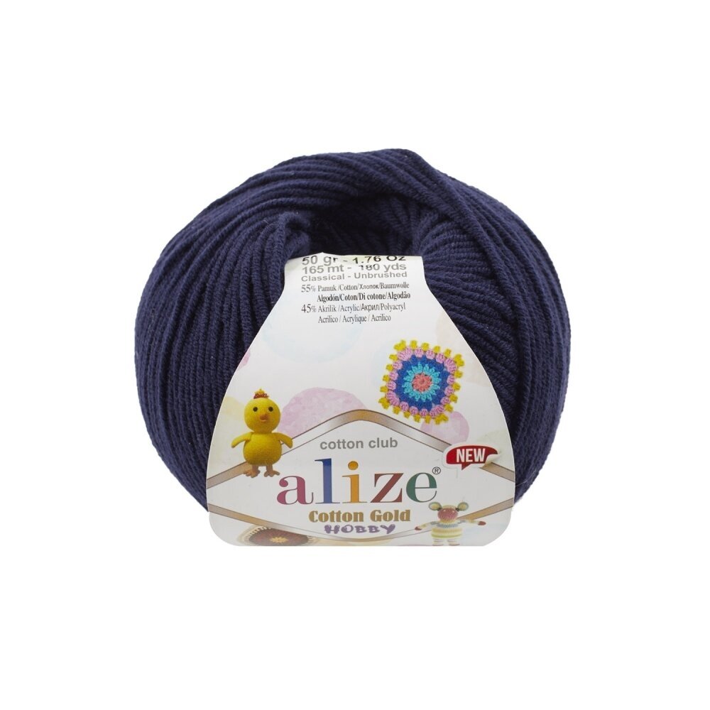 Alize Cotton Gold Hobby 58 Marinblå – bomulls- och akrylgarn