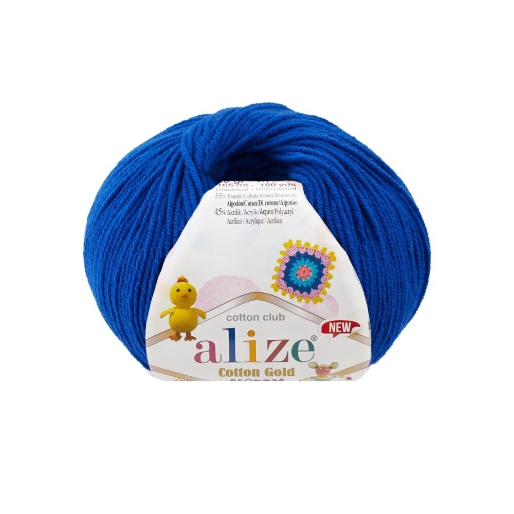Alize Cotton Gold Hobby 141 Kungsblå – bomulls- och akrylgarn
