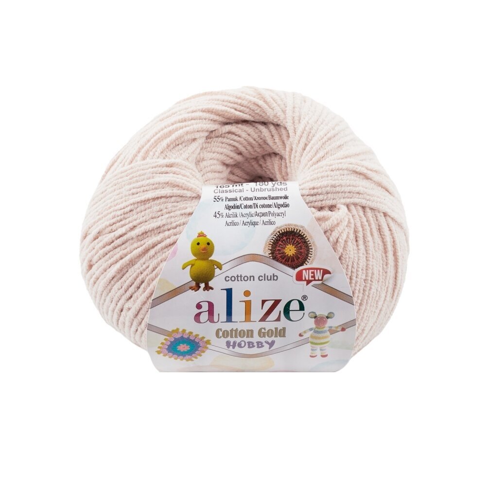 Alize Cotton Gold Hobby 314 Nude – bomulls- och akrylgarn