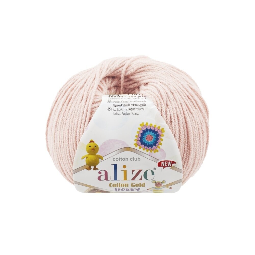 Alize Cotton Gold Hobby 382 Blekrosa – bomulls- och akrylgarn
