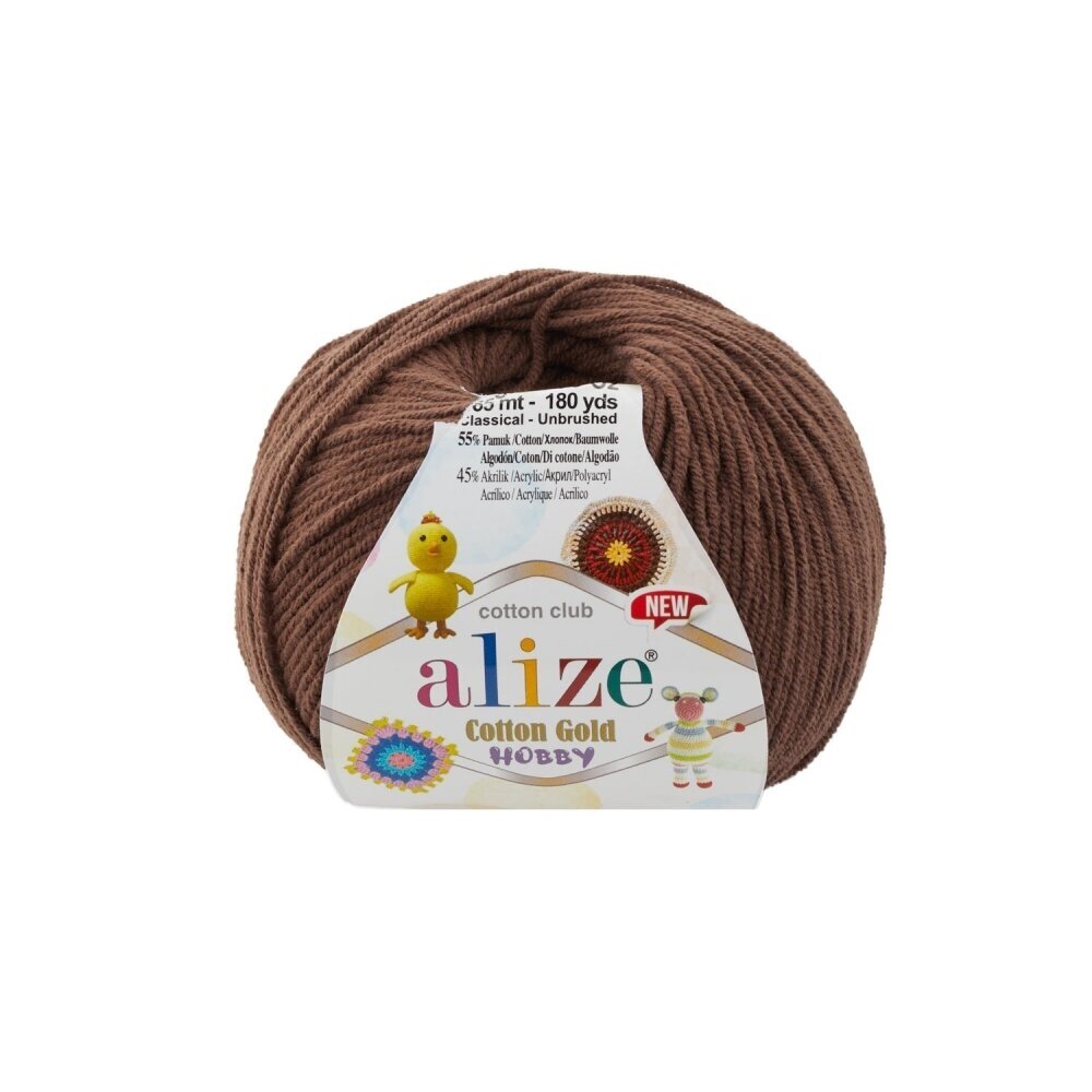 Alize Cotton Gold Hobby 493 Kakao – bomulls- och akrylgarn