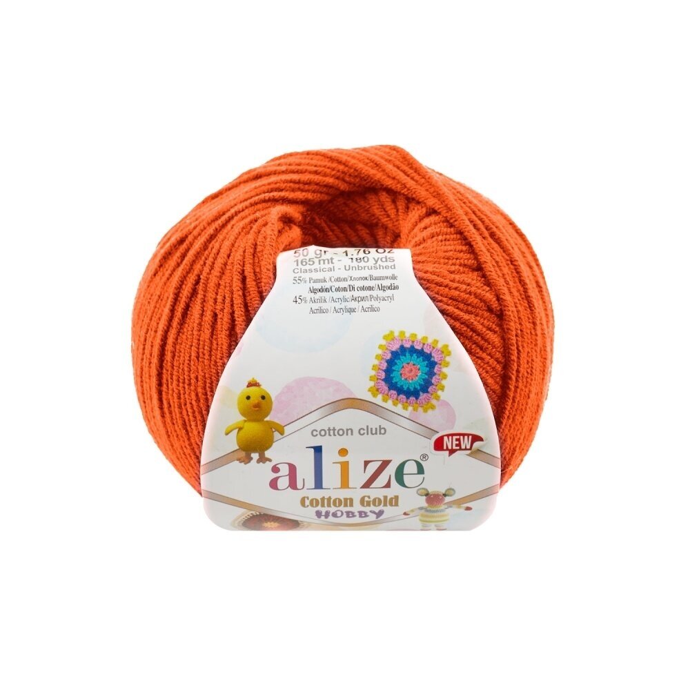 Alize Cotton Gold Hobby 37 Orange – bomulls- och akrylgarn