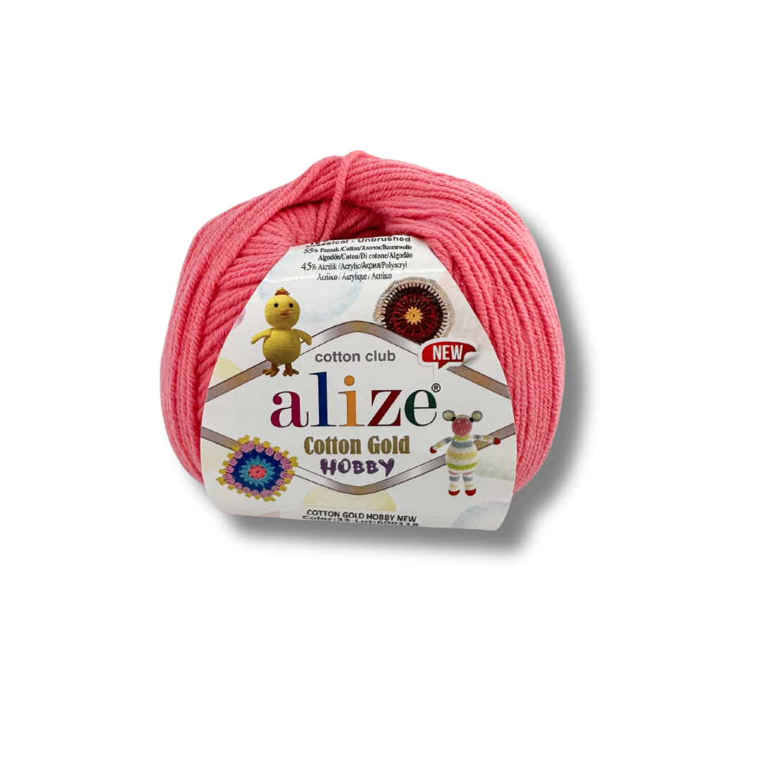 Alize Cotton Gold Hobby 33 Godisrosa – bomulls- och akrylgarn