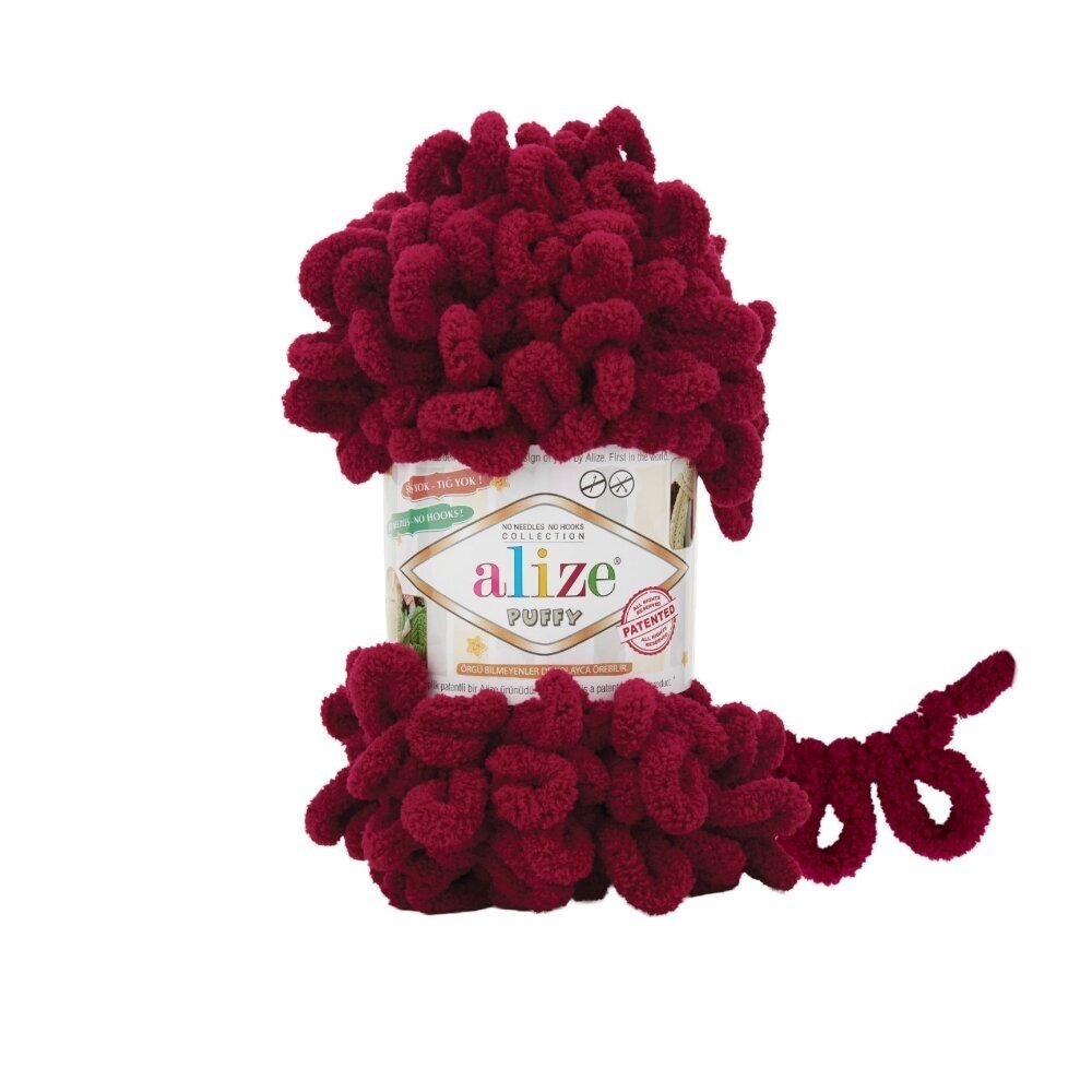 Alize Puffy 987 Bordeaux foncé – fil à boucles