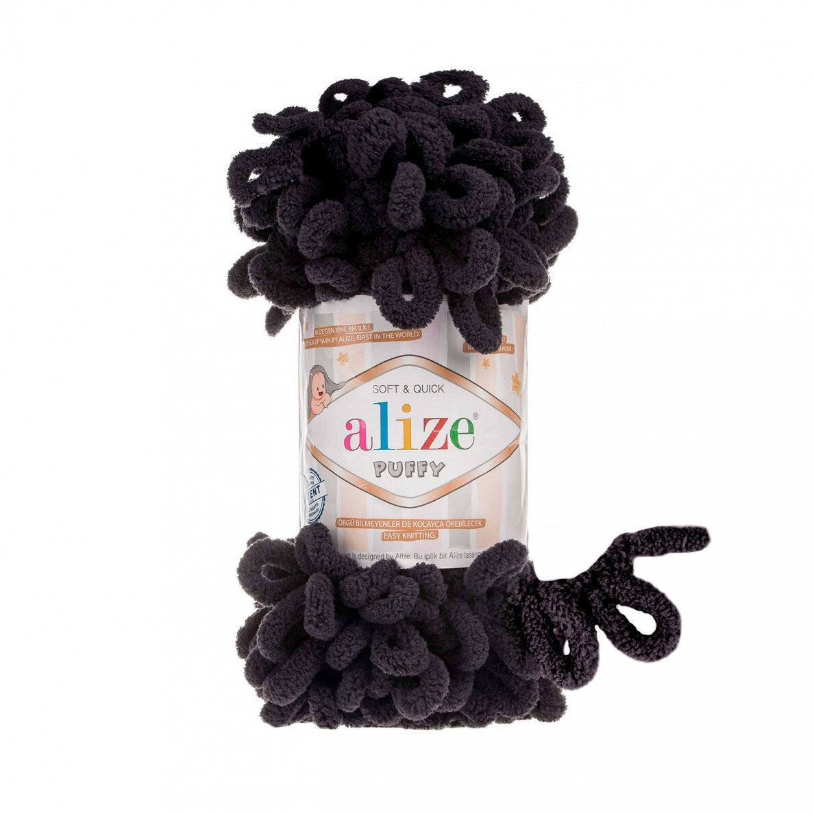 Alize Puffy 1060 Noir – fil à boucles