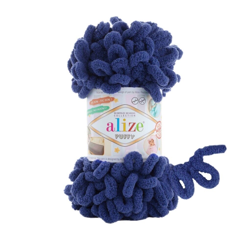 Alize Puffy 215 Bleu marine – fil à boucles
