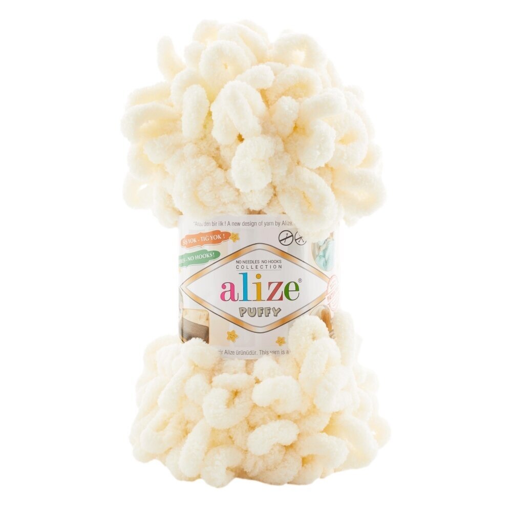 Alize Puffy 01 Crème – fil à boucles