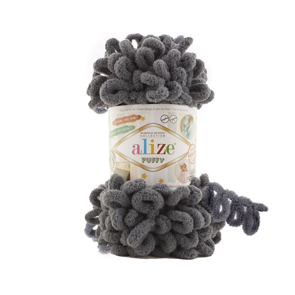 Alize Puffy 53 Charbon – fil à boucles