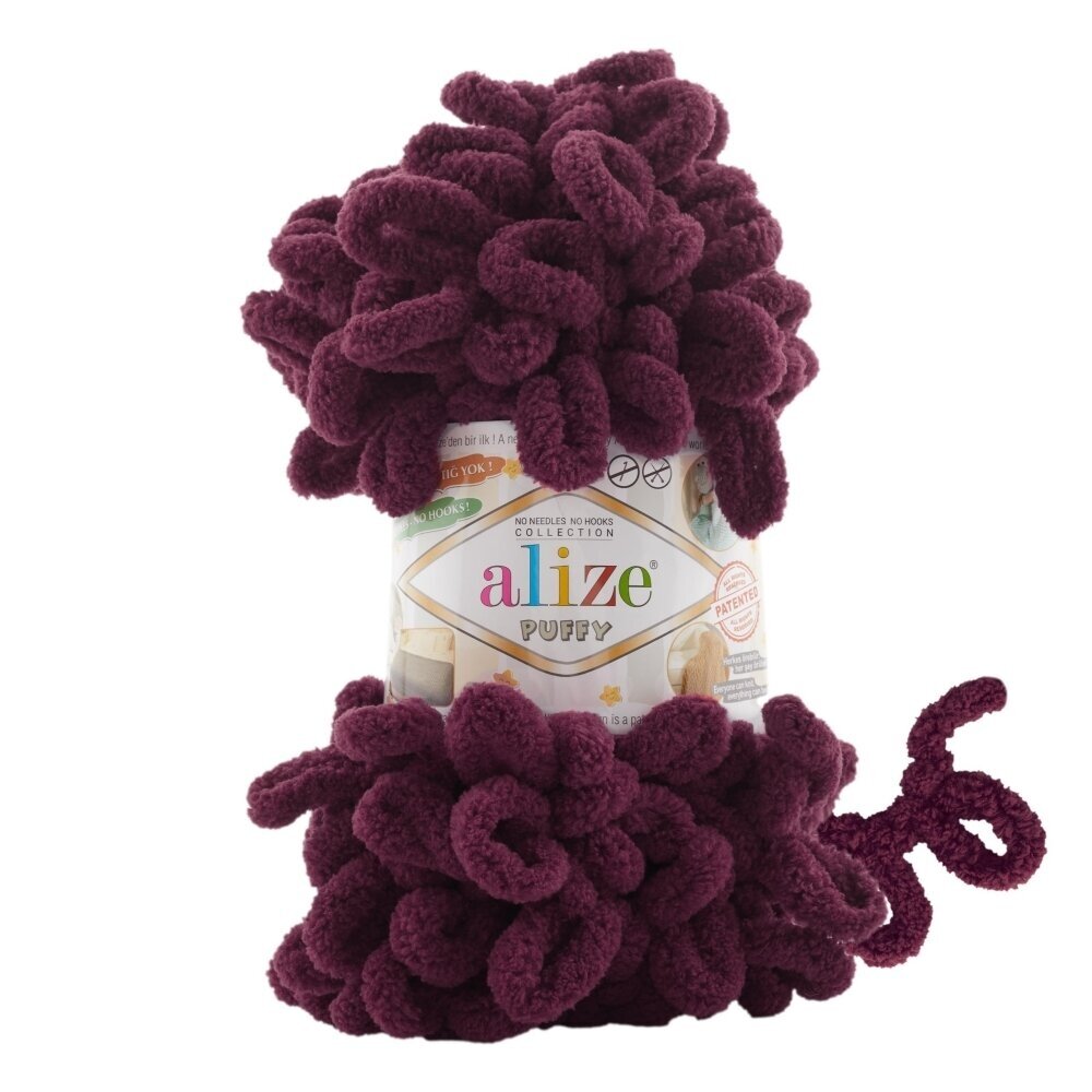 Alize Puffy 108 Aubergine – fil à boucles