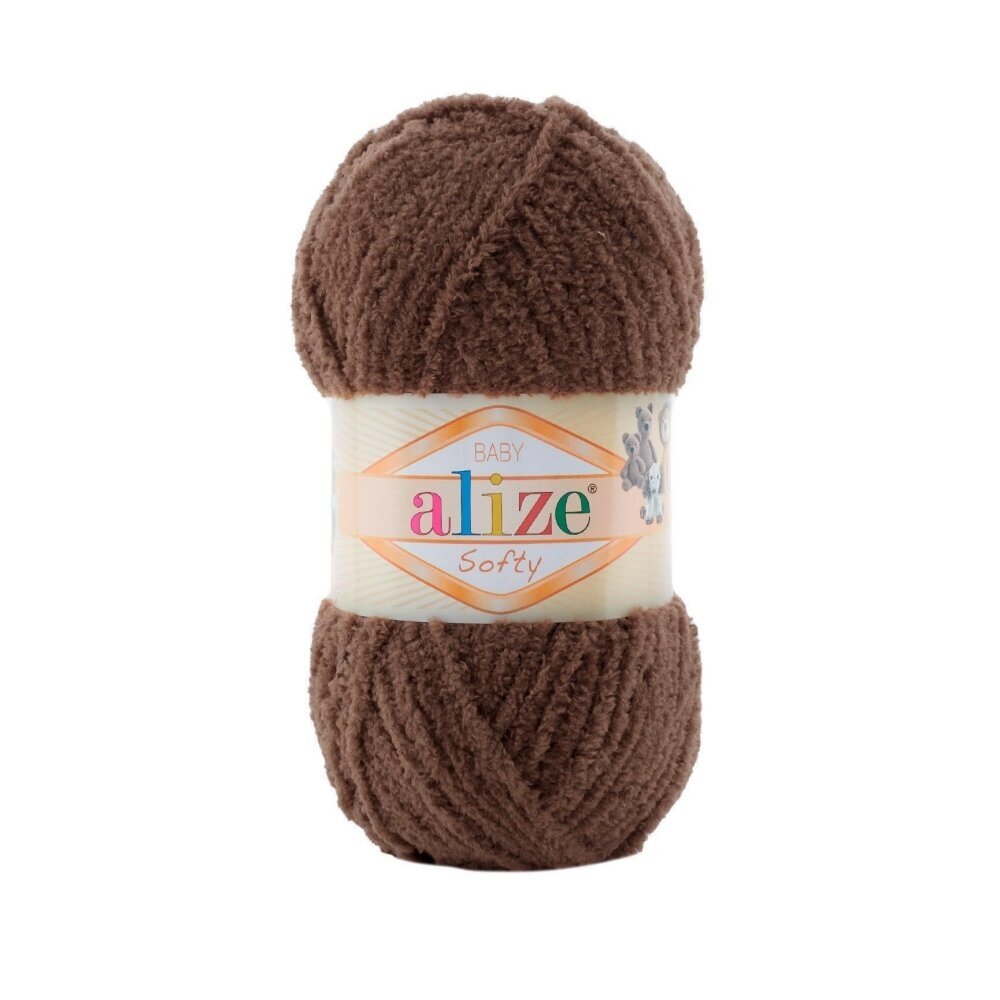 Alize Softy Baby 493 Brūna – plīša dzija mazuļiem