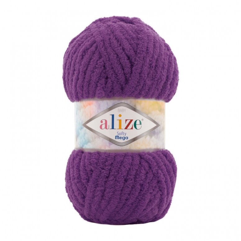Alize Softy Mega 44 Purpura – bieza pūkaina dzija