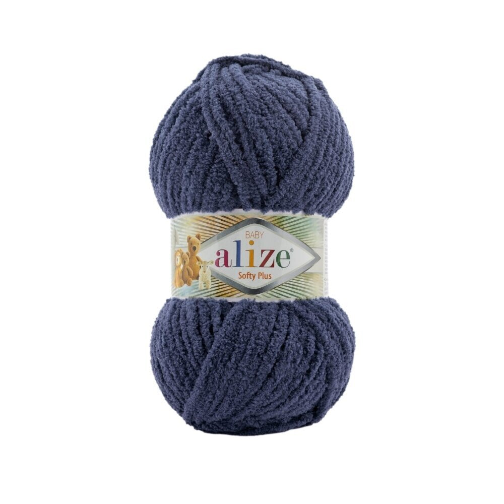 Alize Softy Plus 900 Marinblå – mjukt frottéliknande garn