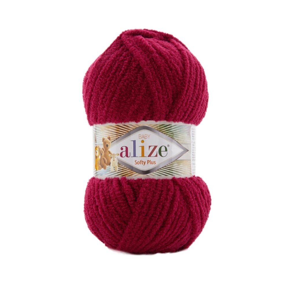 Alize Softy Plus 107 Körsbär – mjukt frottéliknande garn