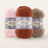 Alize Velluto chenille yarn – Blush, Terra and Tobacco Brown