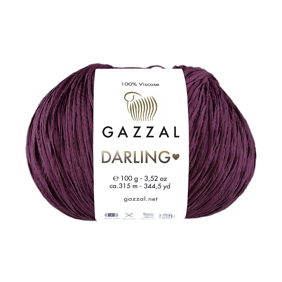 Gazzal Darling 560 Aubergine – viskosgarn för sommaren