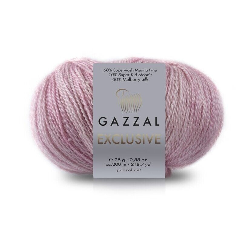 Gazzal Exclusive 9903 Dusty Rose – merino silk mohair yarn