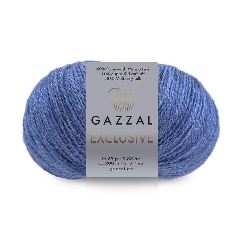 Gazzal Exclusive 9937 Royal Blue – merino silk mohair yarn