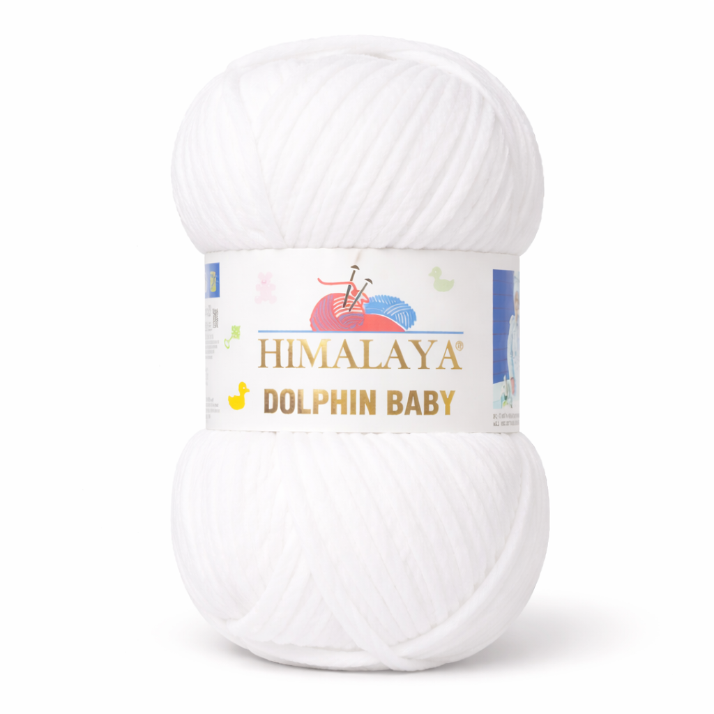 Himalaya Dolphin Baby 80301 Vit – chenillegarn