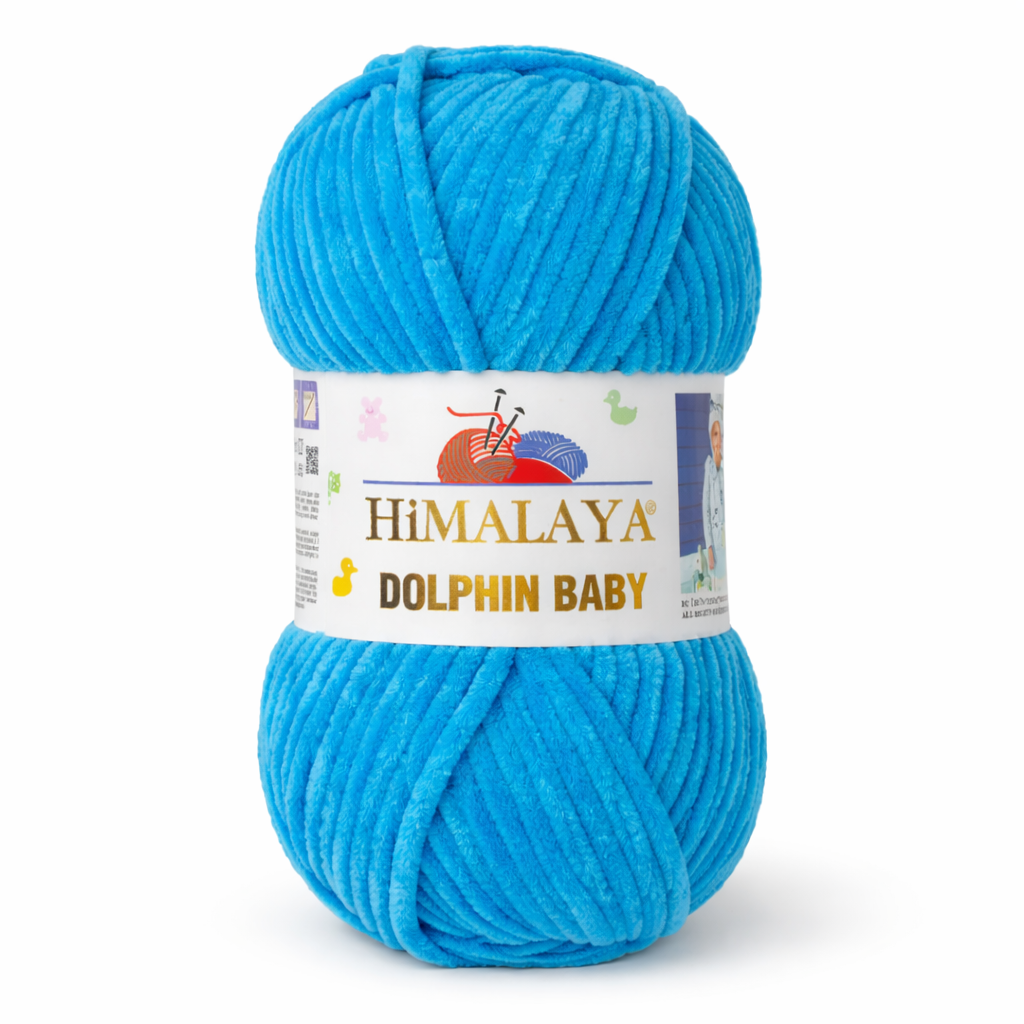 Himalaya Dolphin Baby 80326 Azurblå – chenillegarn