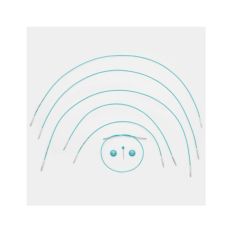 KnitPro Mindful Collection Interchangeable Cables (Teal)