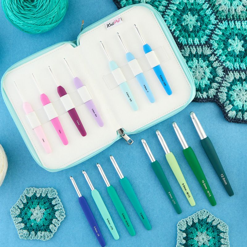 KnitPro Waves 2.0 Grande Crochet Hook Set (14 hooks)