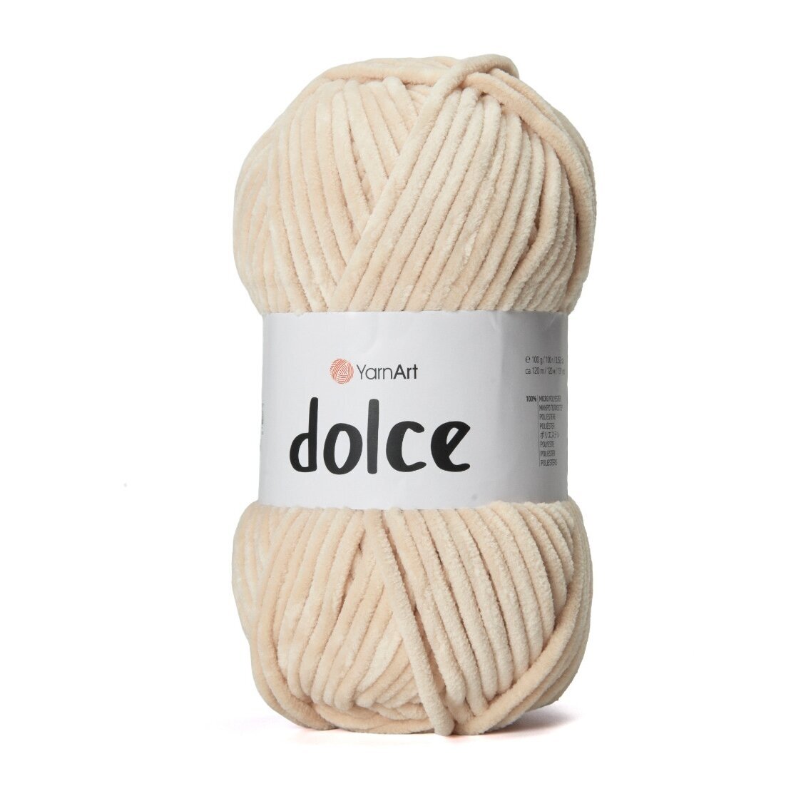 YarnArt Dolce 857 Cream – plush chenille yarn