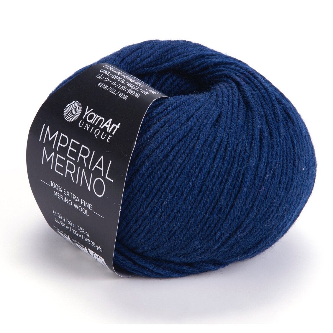 YarnArt Imperial Merino 3343 Marinblå – extrafint merinogarn